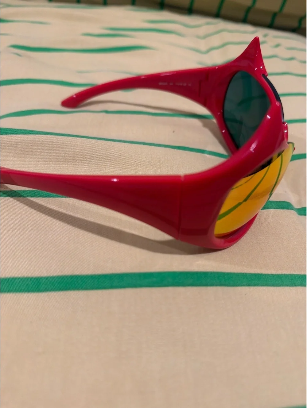 Balenciaga red horned framed sunglasses